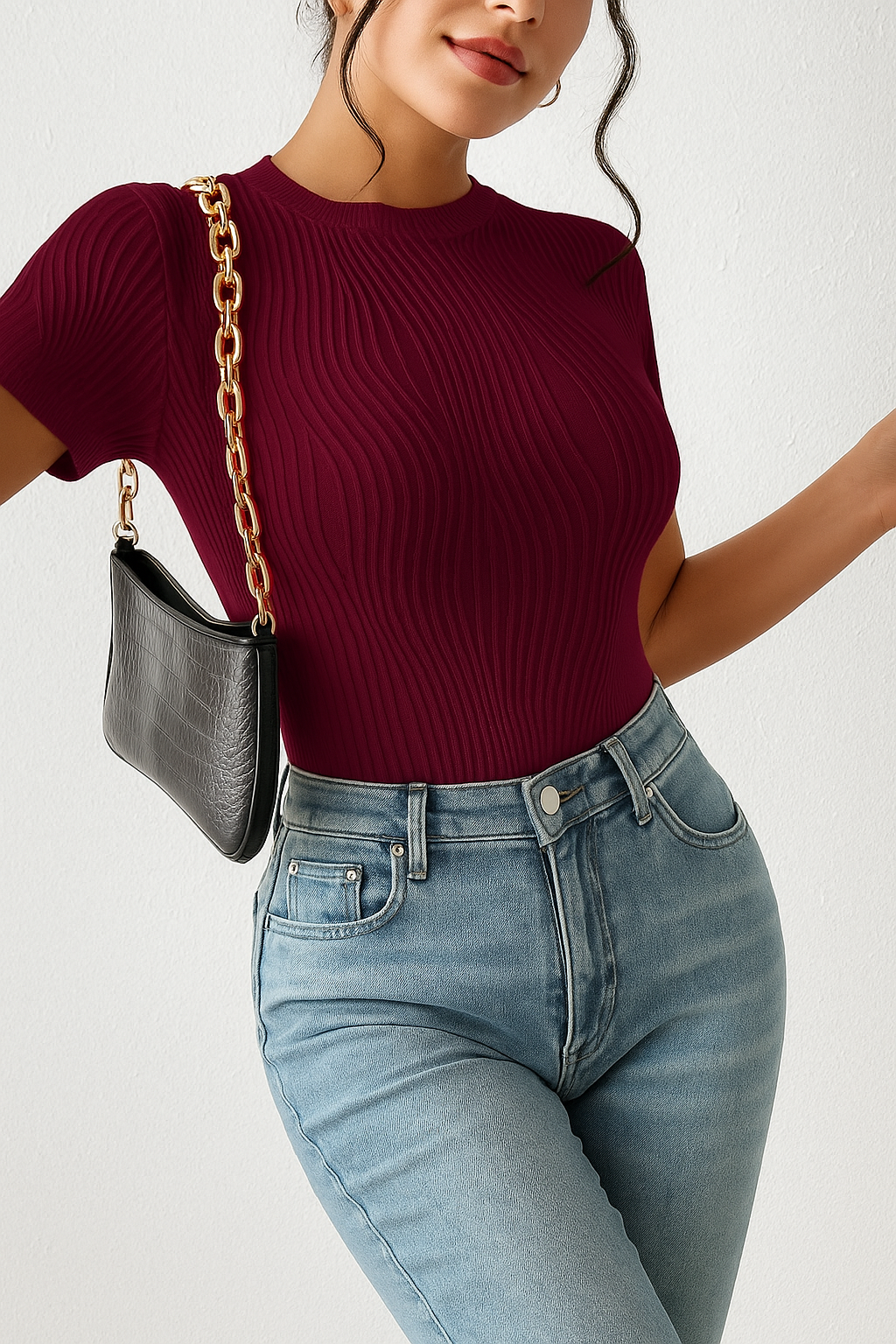 ZÉLENE WaveKnit™ Crew Bodysuit